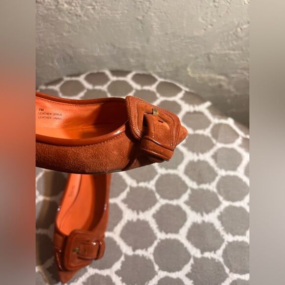 Via Spiga Flats with Decorative Buckle cinnamon suede excellent coquette girl - Picture 7 of 16